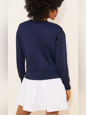 ADDISON BAY Harper Mixed Media Dress navy/white